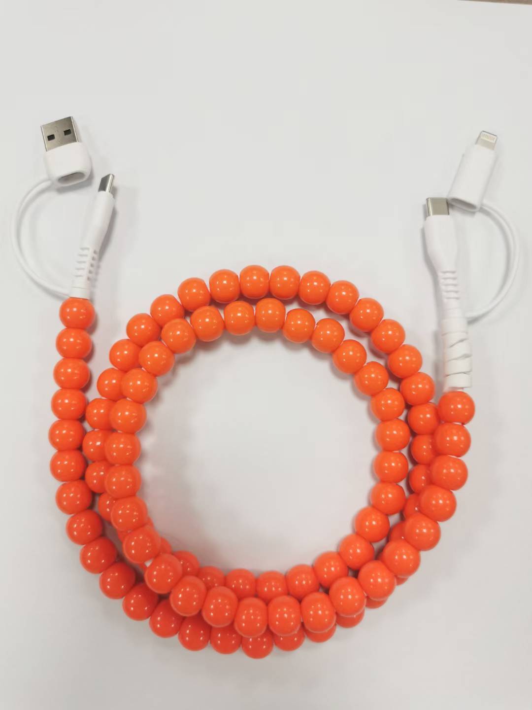 4-in-1 Beaded Lightening Phone Charger - 30 Options | 2-4 Week TAT