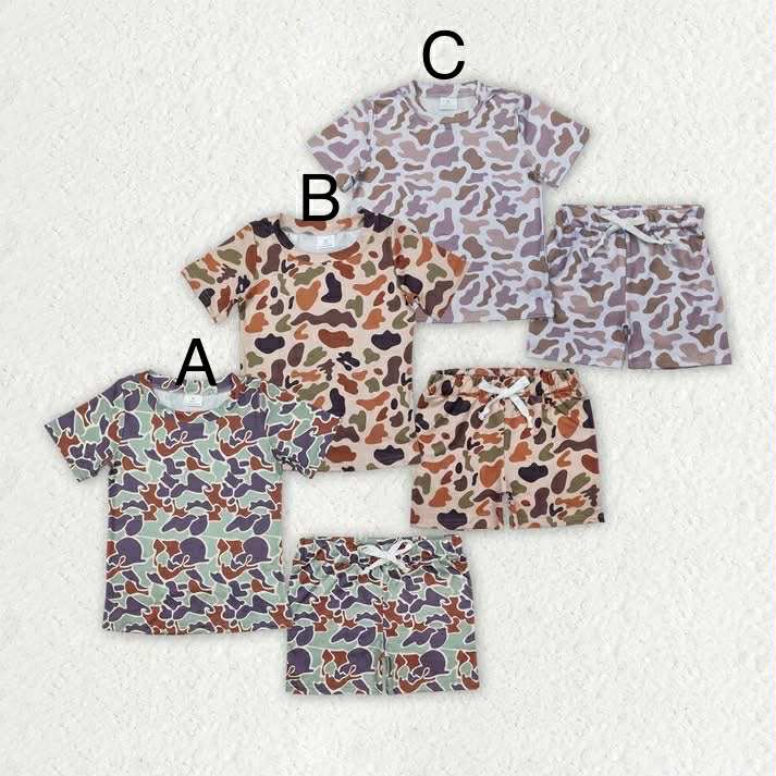 Camo Performance Short Sets with Pockets, 3 Print Options | 1-2 Week TAT