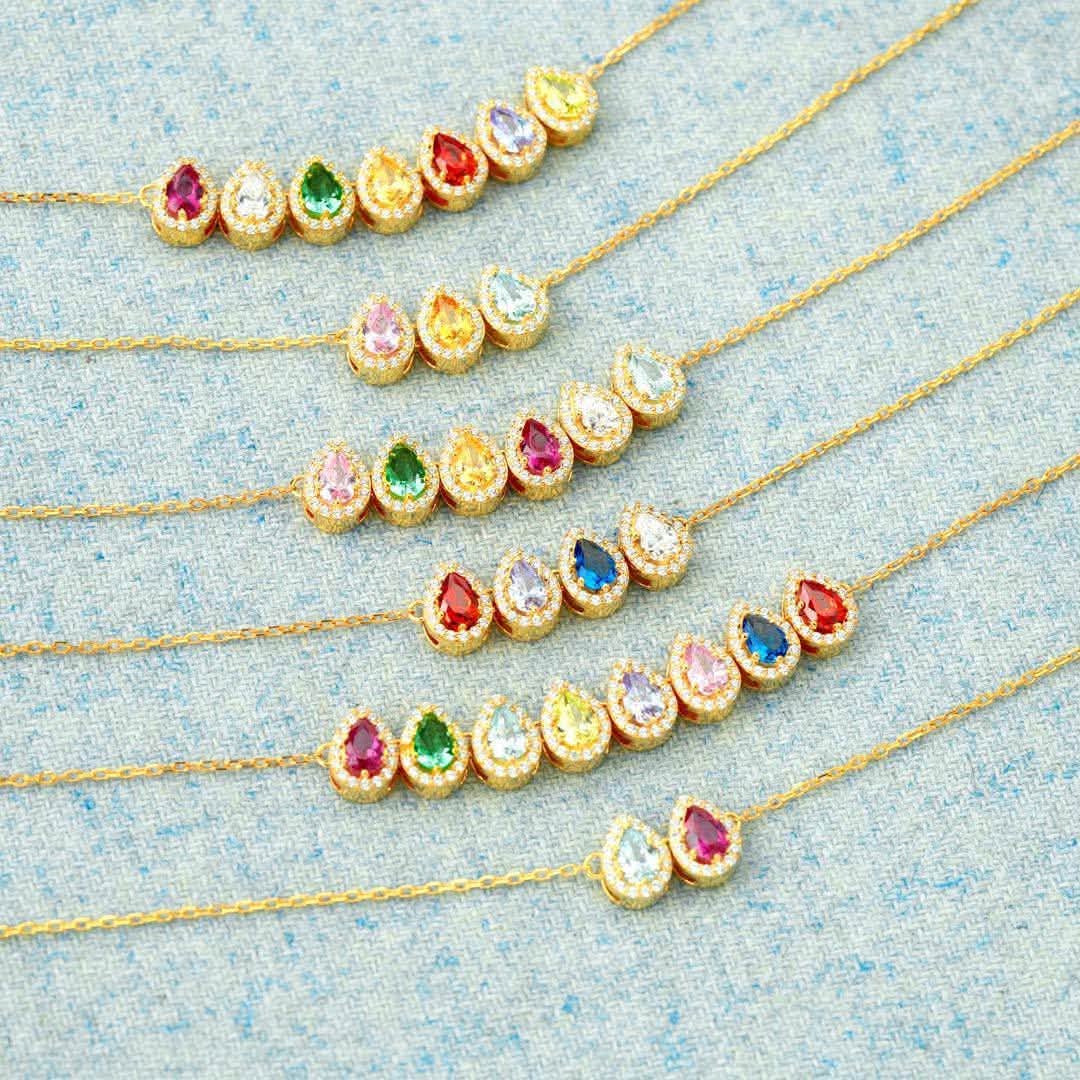 Tears of Joy Birthstone Necklace ππ Up to 14 Stones! | 3-5 Week TAT