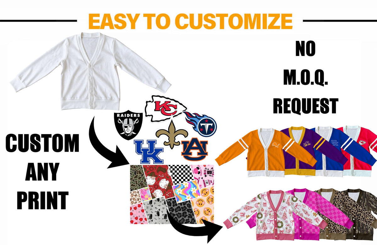 ๐๐ฏ Custom Game Day Cardigans | Kids 2/3Tโ13/14T & Adults Sโ5XL | 3โ6 Week TAT ๐