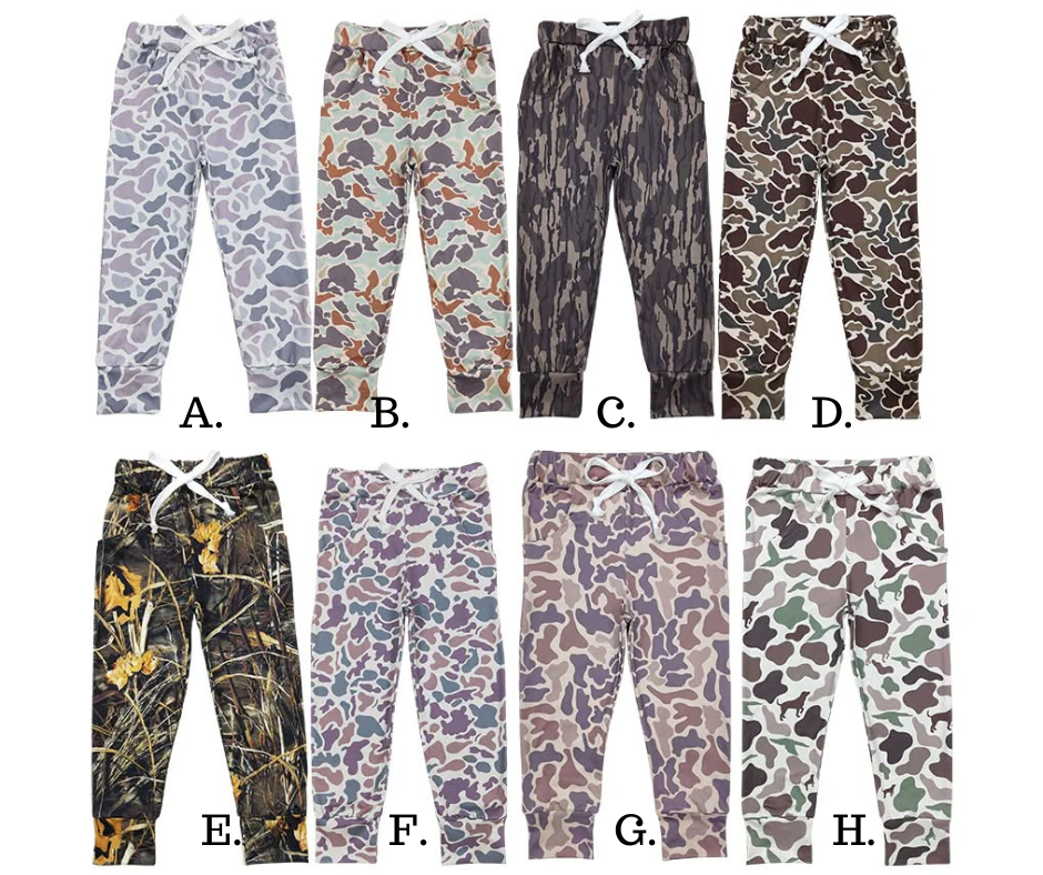 Camo Performance Joggers, 8 Print Options | 1-2 Week TAT