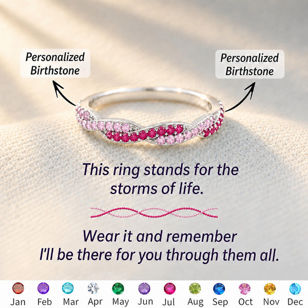 πβ¨ INTERTWINED BIRTHSTONE RING + SIZES 6-11 | 3-4 WEEK TAT β¨π