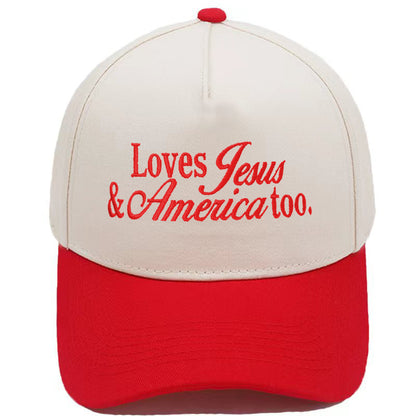 Embroidered Loves Jesus & America Too Snap Back Hat (13 Colors) | 2-4 Week TAT