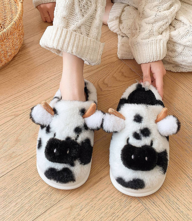 Fuzzy Cow Slipper | 2-4 Week TAT