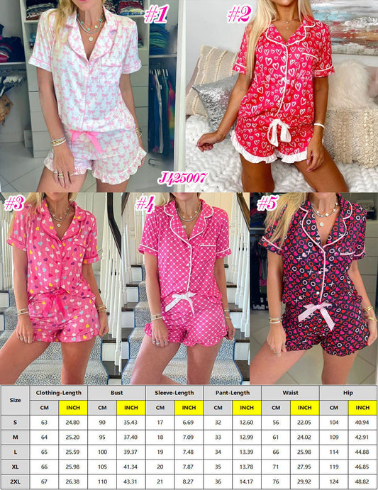 Silk Heart Pajamas - 6 Options | 3-4 Week TAT