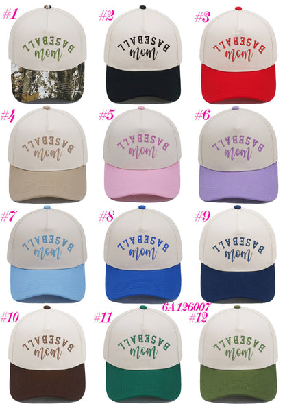 Embroidered Baseball Mom Snap Back Hat (12 Colors) | 2-4 Week TAT