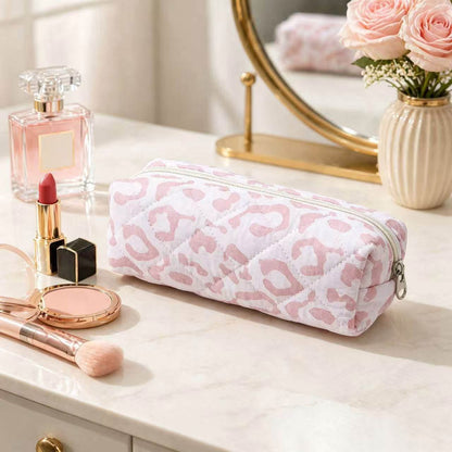 💄✨Leopard Quilted Makeup Pouch (TAT 3-5 weeks)💄✨