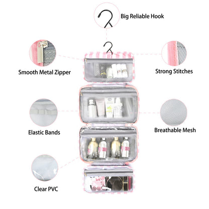 Striped Hanging Toiletry Bag 😍✈️ + 7 COLORS | 3–4 WEEK TAT