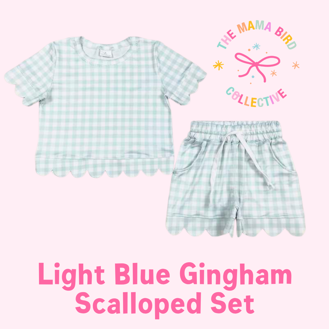🌸 Darling Gingham Scalloped Sets ✨ | 3-6M–14/16T | 1-2 WEEK TAT 💗