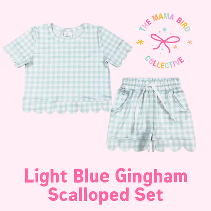 🌸 Darling Gingham Scalloped Sets ✨ | 3-6M–14/16T | 1-2 WEEK TAT 💗