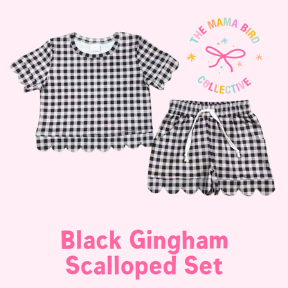 🌸 Darling Gingham Scalloped Sets ✨ | 3-6M–14/16T | 1-2 WEEK TAT 💗