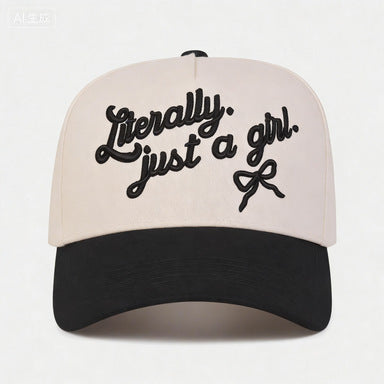 Embroidered Literally Just a Girl Snap Back Hat (6 Color Options) | 2-4 Week TAT
