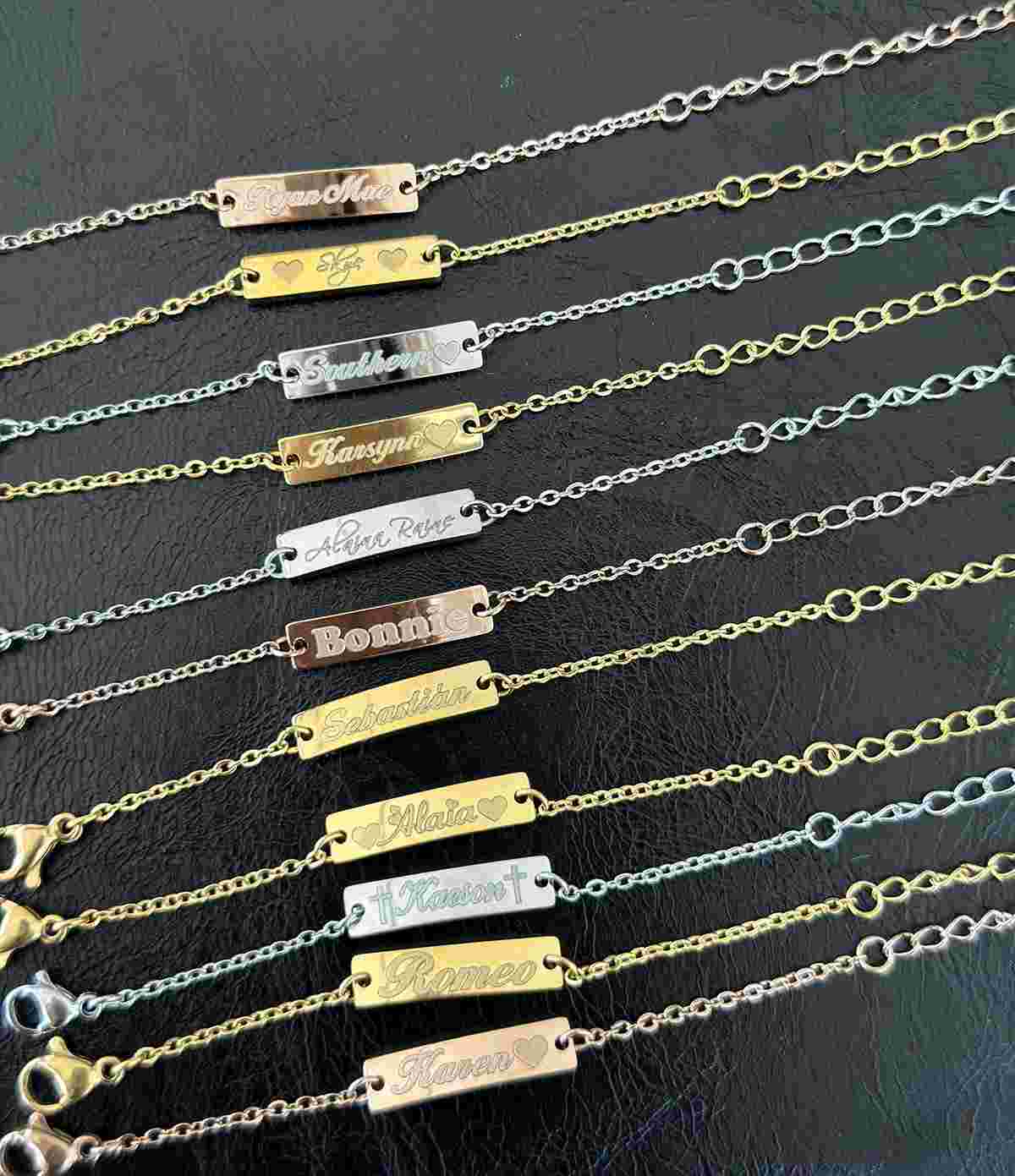 Kids' Engraved Custom Name Bracelet