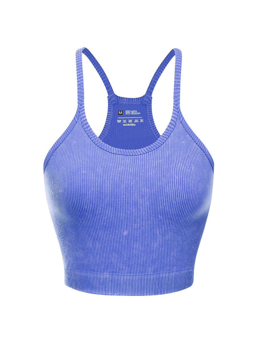 Women's Acid Washed Ribbed Crop Tank (12 Color Options) | 2-4 Week TAT