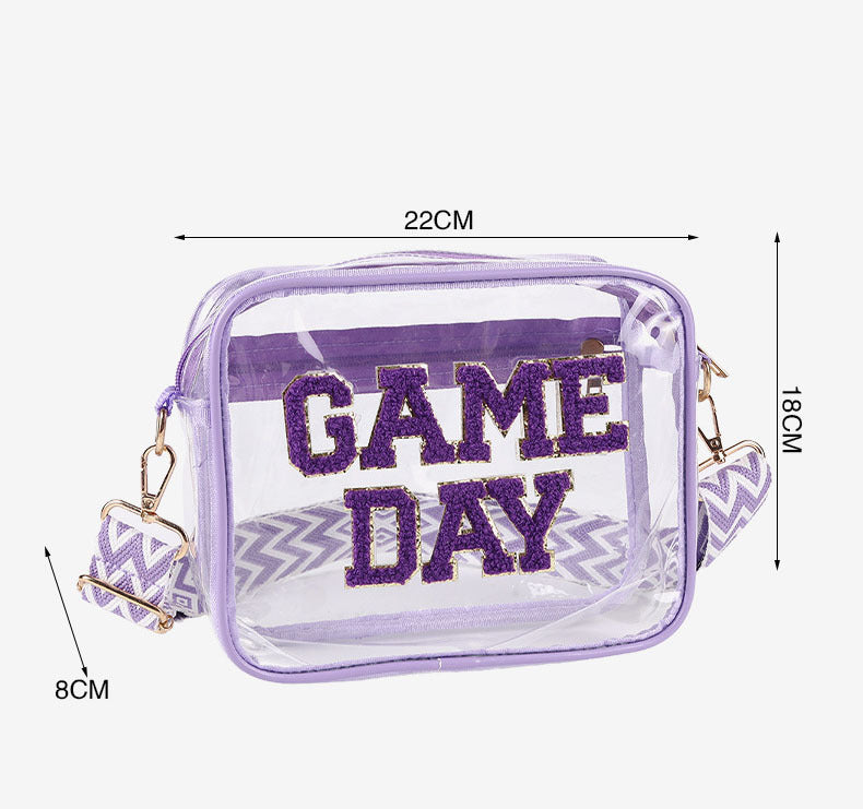 Clear PVC Game Day Crossbody - 7 Colors Options! | 2-4 Week TAT