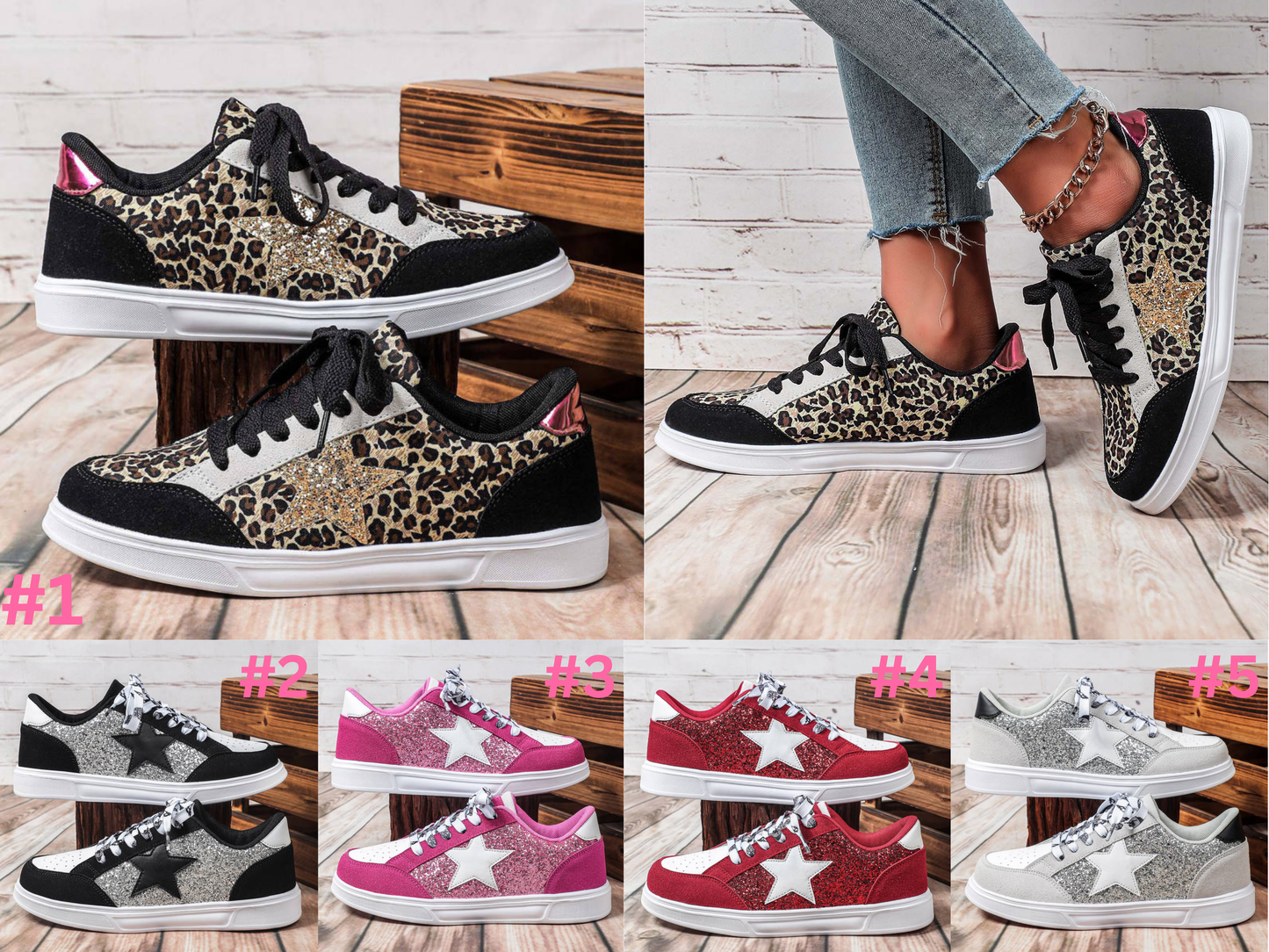 ✨👟 Glitter Star Sneakers + Sizes 35–45 | 3–4 WEEK TAT ✨