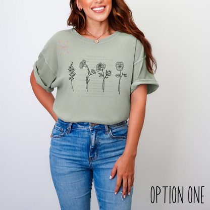 💐✨ Custom Birth Flower Tees + Personalized Options | 14 BUSINESS DAY TAT