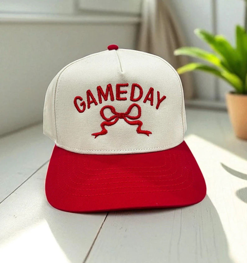 Embroidered Bow Game Day Adjustable Fit Hat (11 Color Options) | 2-4 Week TAT