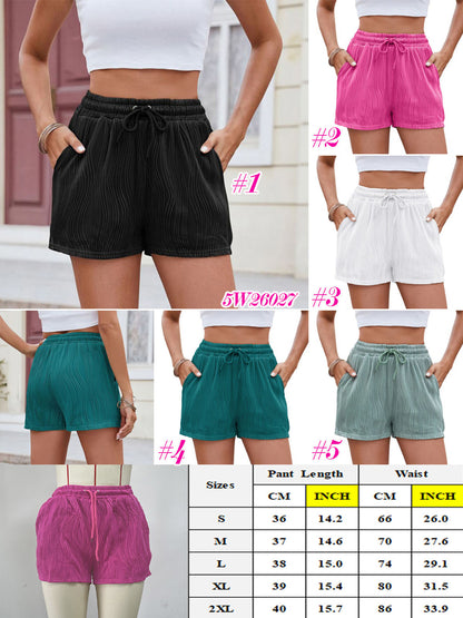 Women's Striped Casual Shorts With Pockets (5 Color Options) | 2-4 Week TAT