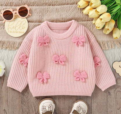 BUNDLE DEAL ONLY: Knit Sweaters with Crochet Bow Accents + Exclusive Bow Bundle | 2-4 Week TAT