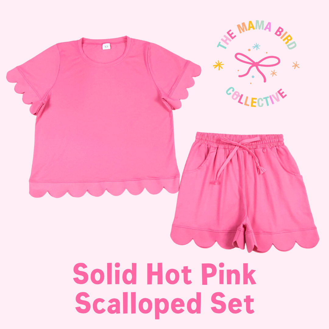 🌸 Solid Scalloped Sets ✨ | 3-6M–14/16T | 1-2 WEEK TAT 💗