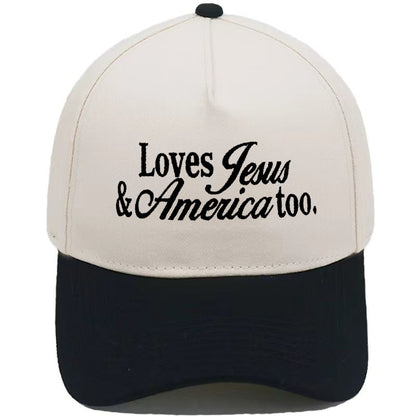 Embroidered Loves Jesus & America Too Snap Back Hat (13 Colors) | 2-4 Week TAT