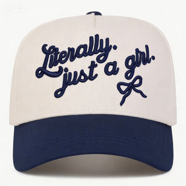 Embroidered Literally Just a Girl Snap Back Hat (6 Color Options) | 2-4 Week TAT