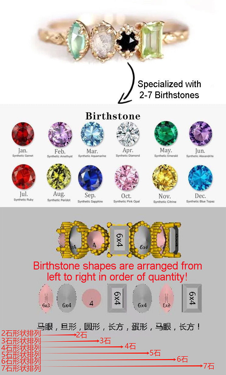 💍✨ Vintage Antique Inspired Birthstone Rings ✨💎 7 Stone Spots! | 3-4 Week TAT