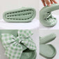 Gingham Checkered Bow Slides | 2-4 Week TAT