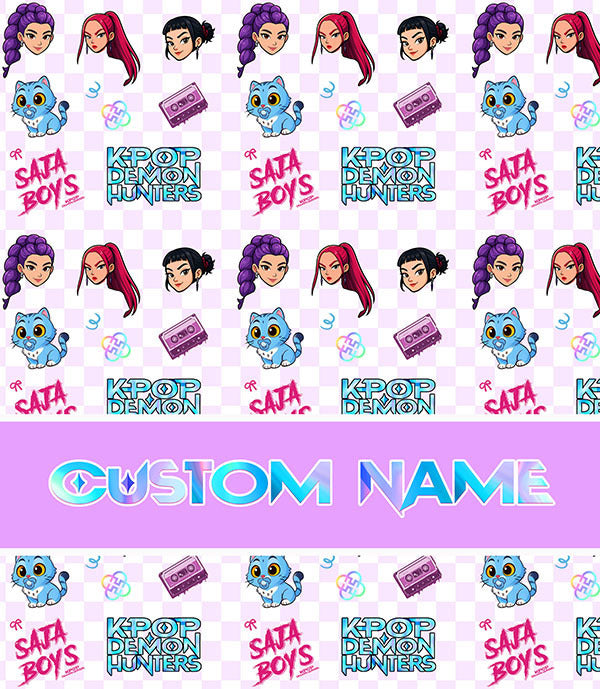 Custom Name Plush K-POP DEMON HUNTER Blanket, 8 Prints & 3 Sizes | 2-4 Week TAT