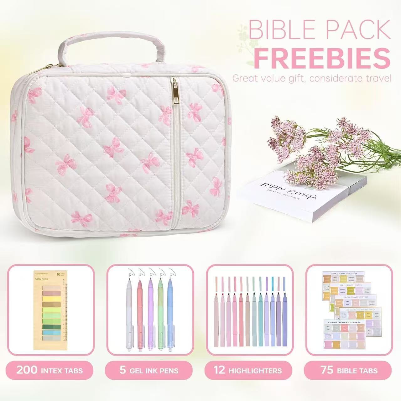 Quilted Bible Cover & Organizer Set, 7 Prints | 2-4 TAT