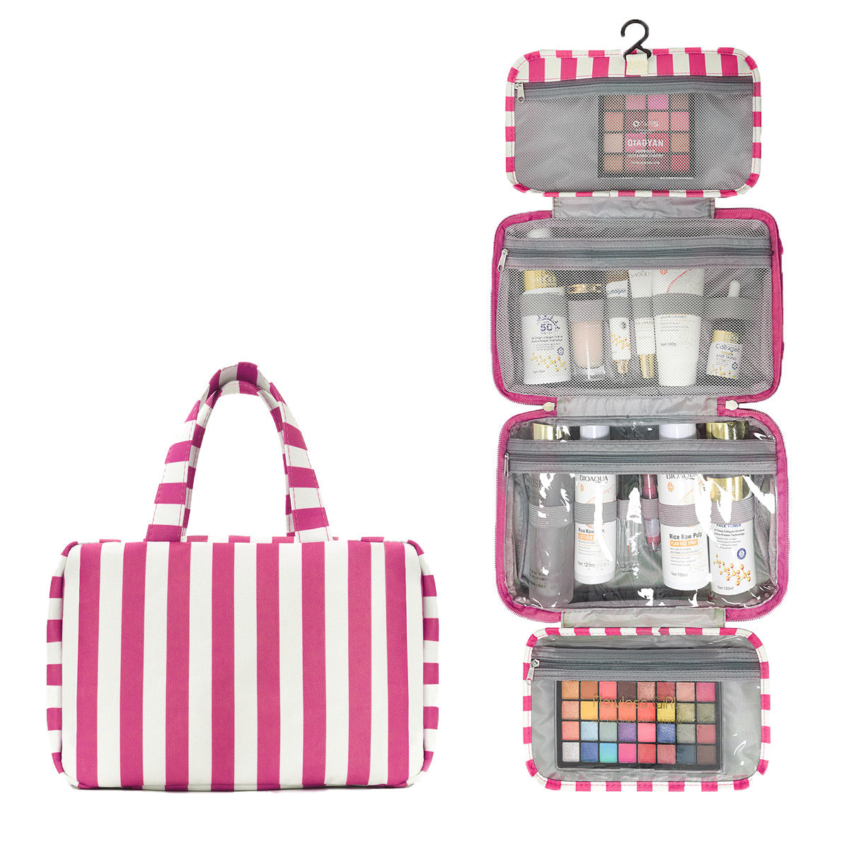 Striped Hanging Toiletry Bag 😍✈️ + 7 COLORS | 3–4 WEEK TAT