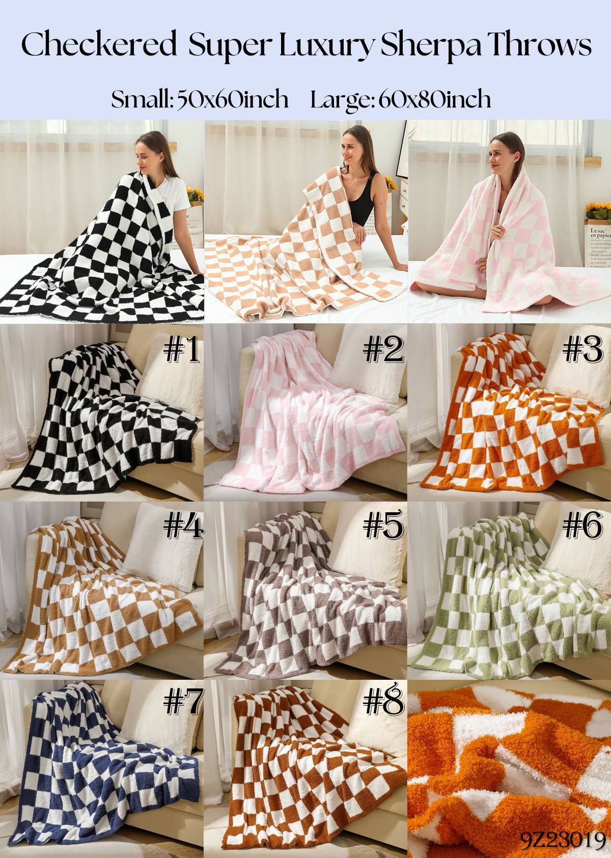 BF Dream Inspired Checkered Blanket, 8 colors | 2-4 Week TAT