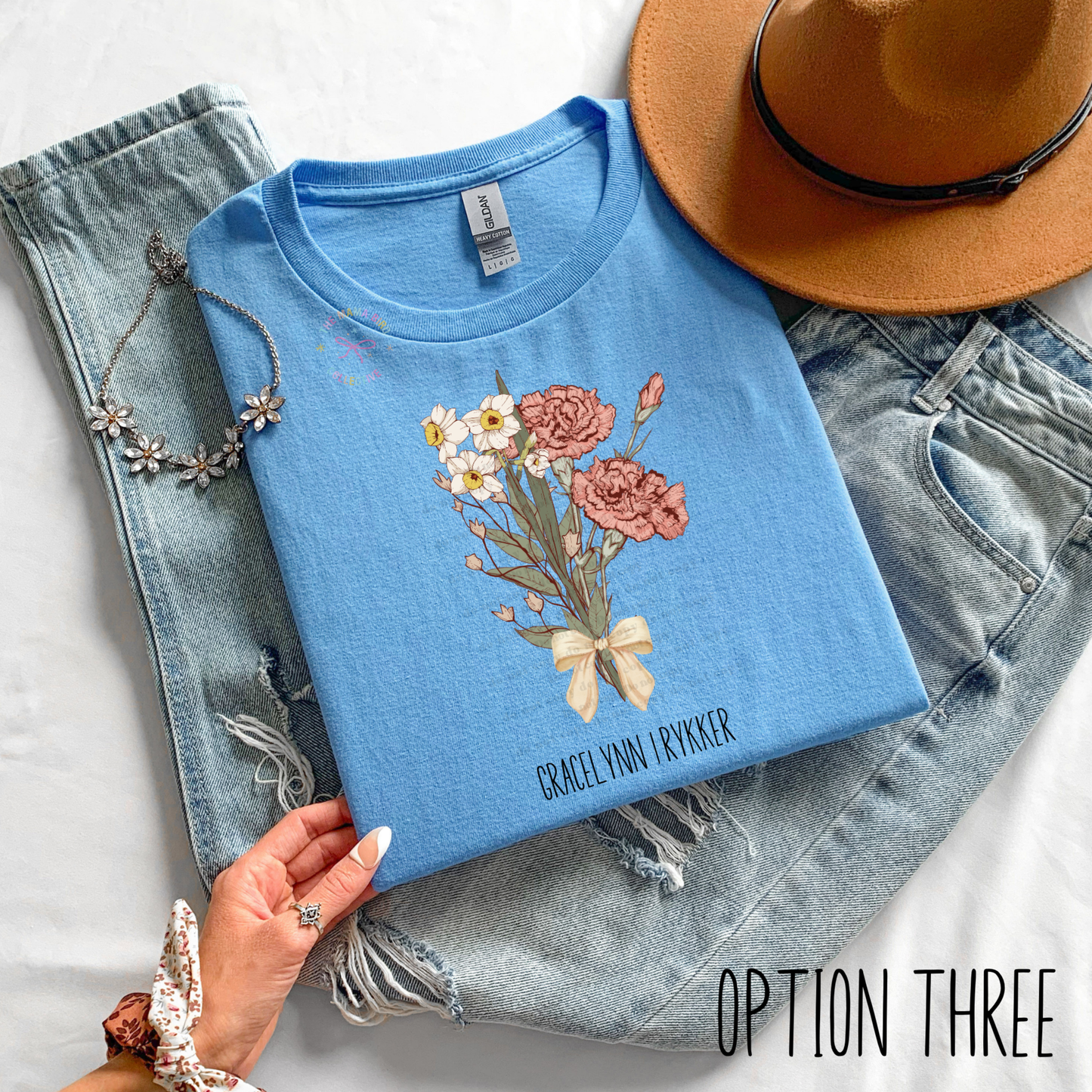 💐✨ Custom Birth Flower Tees + Personalized Options | 14 BUSINESS DAY TAT