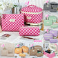 Checkered Quilted 3-Piece Bag Set - 7 Colors - "Today Mood, Feel The Warm" | 2-4 Week TAT