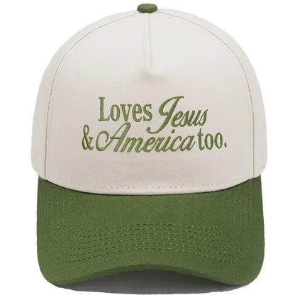 Embroidered Loves Jesus & America Too Snap Back Hat (13 Colors) | 2-4 Week TAT