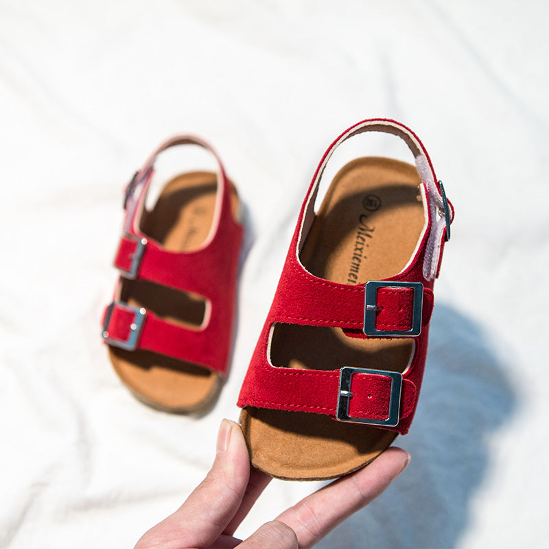 👡 Kid’s Suede Velcro Buckle Sandals | 15 Colors | Sizes 6.5C–2Y | 3-4 WEEK TAT 👡