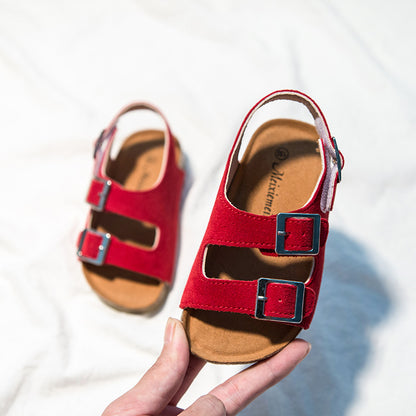 👡 Kid’s Suede Velcro Buckle Sandals | 15 Colors | Sizes 6.5C–2Y | 3-4 WEEK TAT 👡