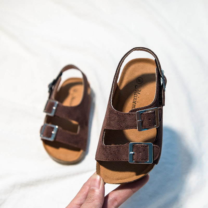 👡 Kid’s Suede Velcro Buckle Sandals | 15 Colors | Sizes 6.5C–2Y | 3-4 WEEK TAT 👡