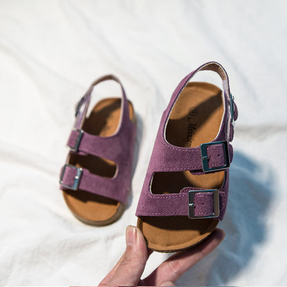 👡 Kid’s Suede Velcro Buckle Sandals | 15 Colors | Sizes 6.5C–2Y | 3-4 WEEK TAT 👡