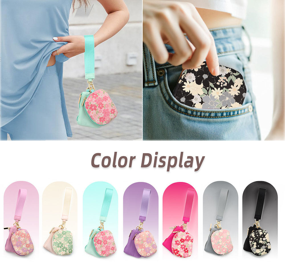 Floral Dual Pouch Wristlets - 7 colors | 2-4 Week TAT