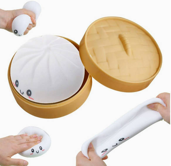 🥟 Viral Dumpling Squishy Stress Ball (With Mini Bowl!) 14 Colors | 3-4 Week TAT
