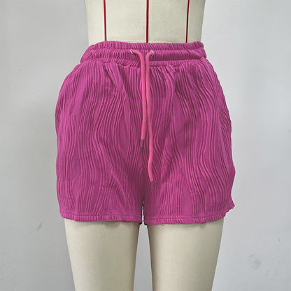 Women's Striped Casual Shorts With Pockets (5 Color Options) | 2-4 Week TAT