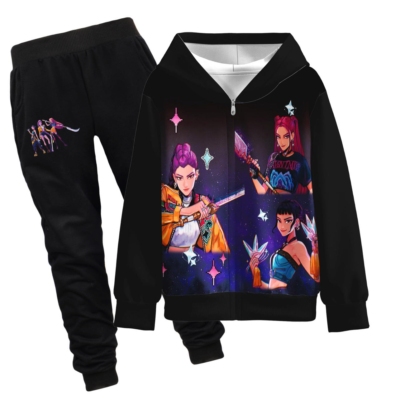 K-POP DEMON HUNTER Jogger + Zip-Up Jacket Set - 4 Set Options | 2-4 Week TAT