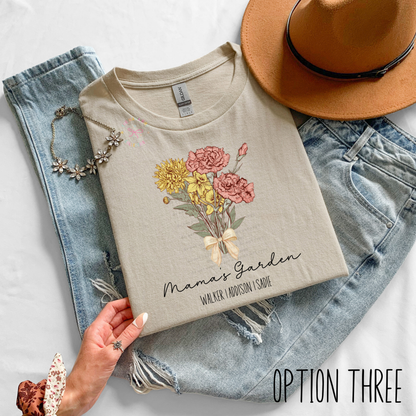 💐✨ Custom Birth Flower Tees + Personalized Options | 14 BUSINESS DAY TAT