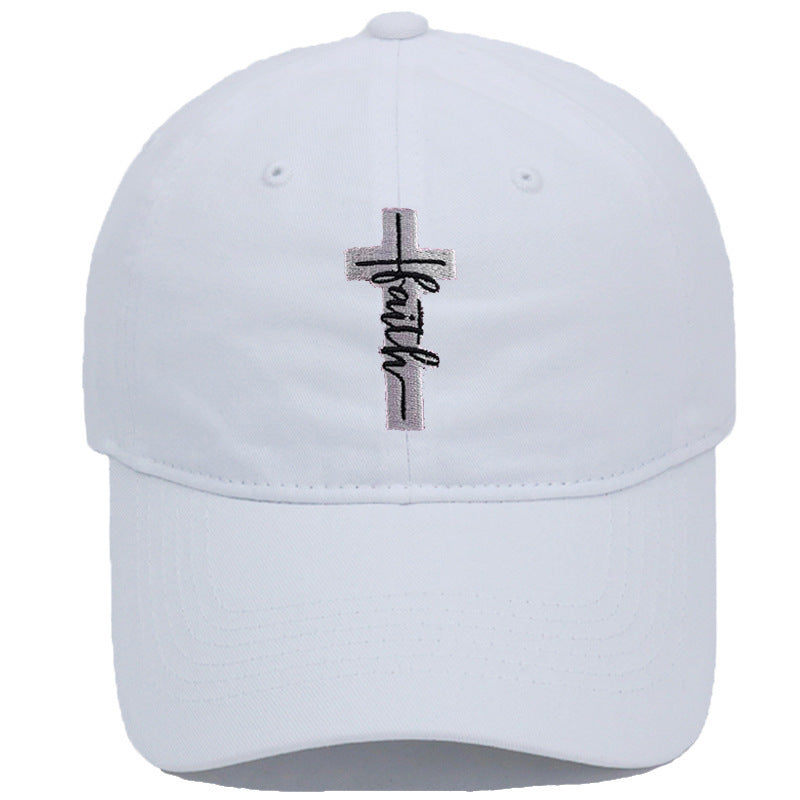 Embroidered Cross Faith Acid Washed Adjustable Back Hat (18 colors!) | 2-4 Week TAT