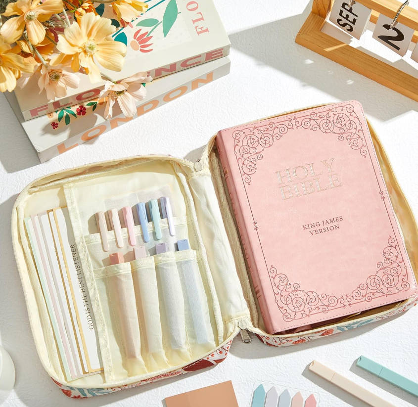 Chenille “Bible” Labeled Carrying Case Accessory Set, 6 Colors | 2-4 Week TAT