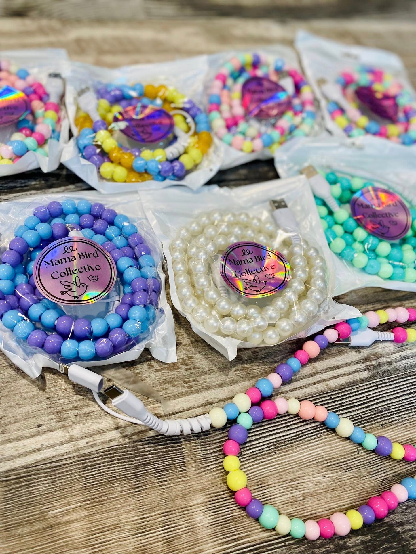 4-in-1 Beaded Lightening Phone Charger - 30 Options | 2-4 Week TAT