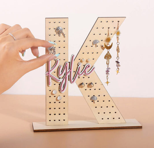 Custom Name Earring Tree | 2-4 Week TAT