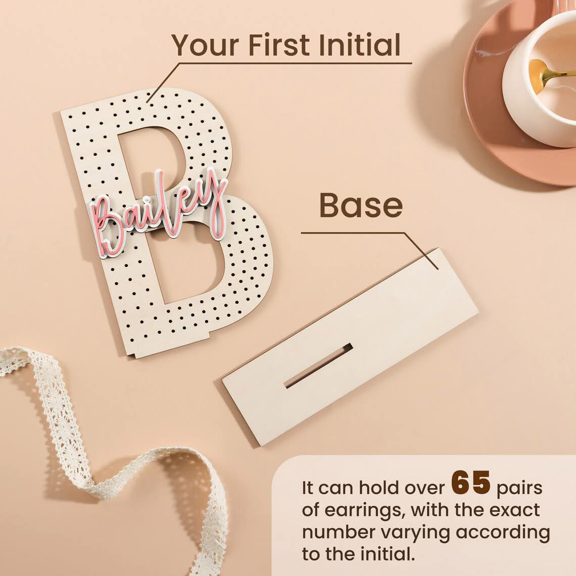 Custom Name Earring Tree | 2-4 Week TAT